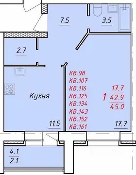1-к кв. Алтайский край, Новоалтайск Индустриальная ул., 18А (45.0 м)