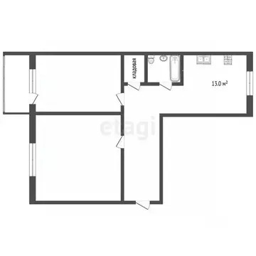 2-к кв. Ярославская область, Ярославль ул. Дядьковская, 3К2 (57.5 м)