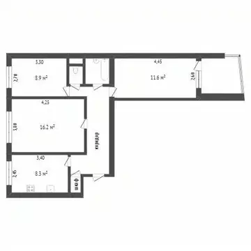 3-к кв. Белгородская область, Белгород Свято-Троицкий бул., 1 (75.0 м)