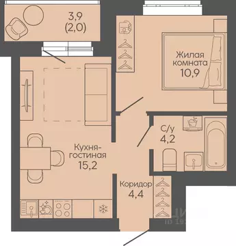 1-к кв. Волгоградская область, Волгоград Трехгорная ул., 27 (36.7 м)