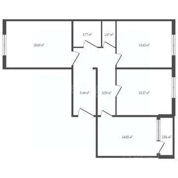 3-к кв. Брянская область, Брянск просп. Станке Димитрова, 67к7 (80.0 ...