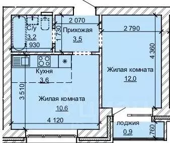 2-к кв. Алтайский край, Барнаул ул. Анатолия (33.8 м)