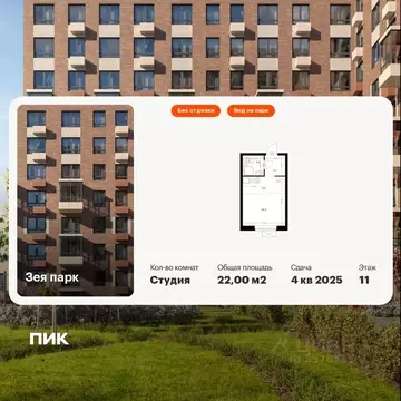 Студия Амурская область, Благовещенск Зея Парк жилой комплекс, 4 (22.0 ...