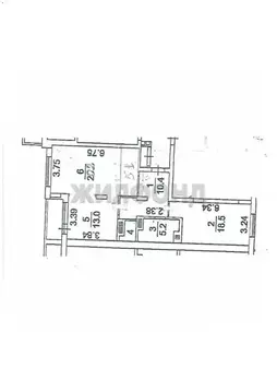 2-к кв. Новосибирская область, Новосибирск ул. Романова, 25 (74.0 м)