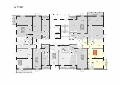 2-комнатная квартира: Челябинск, ЖК Геометрия Счастья (57.65 м)
