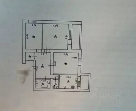 3-к кв. Ставропольский край, Ставрополь просп. Карла Маркса, 35 (94.6 ...