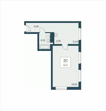 1-к кв. Новосибирская область, Новосибирск Красный просп., 180 (46.2 ...