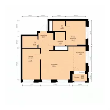 2-к кв. Свердловская область, Екатеринбург Уралмаш жилрайон, Графит ...