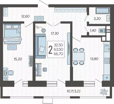 2-к кв. Краснодарский край, Краснодар 9-й километр мкр, ул. ...
