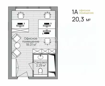 Офис в Московская область, Котельники Дюна жилой комплекс (20 м)