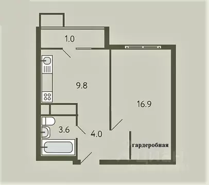 1-к кв. Московская область, Ленинский городской округ, Молоково пгт ...