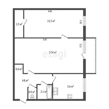2-комнатная квартира: Санкт-Петербург, проспект Металлистов, 25к3 ...