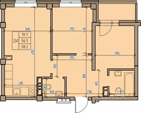 2-к кв. Хакасия, Абакан ул. Комарова, 7 (58.2 м)