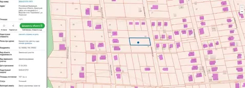 Участок в Иркутская область, Иркутский муниципальный округ, Маркова рп ...