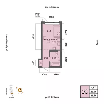 1-к кв. Башкортостан, Уфа Зеленая Роща жилрайон, Урбаника жилой ...