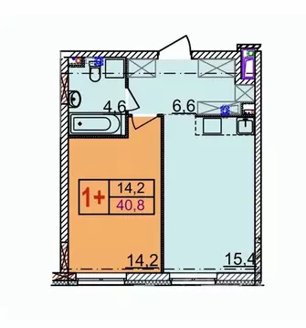 1-к кв. Нижегородская область, Нижний Новгород Квартет жилой комплекс ...