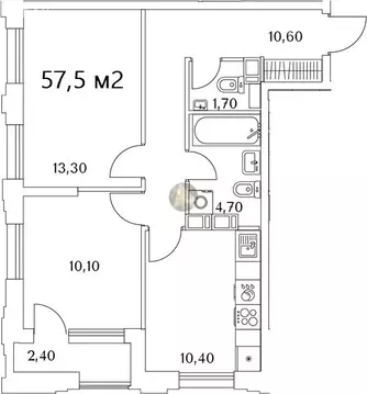 2-комнатная квартира: Санкт-Петербург, Планерная улица, 99 (57.5 м)