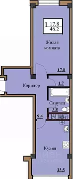 1-к кв. Ставропольский край, Ессентуки Просторная ул., 36к4 (45.5 м)