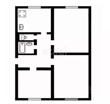 3-к кв. Тульская область, Щекинский район, Ломинцевское с/пос, пос. ...
