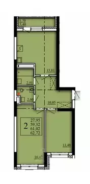 2-к кв. Башкортостан, Уфа Затон-Восточный жилрайон, Паруса жилой ...