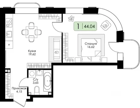 1-к кв. Ленинградская область, Всеволожский район, Романовское с/пос, ...