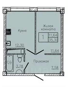 1-к кв. Ставропольский край, Пятигорск  (35.3 м)