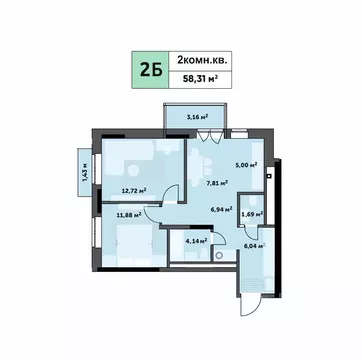 2-к кв. Удмуртия, Ижевск Ипподромный жилрайон, Седьмое Небо жилой ...