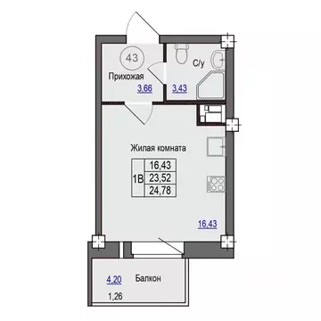 1-к кв. Псковская область, Псковский район, Завеличенская волость, д. ...