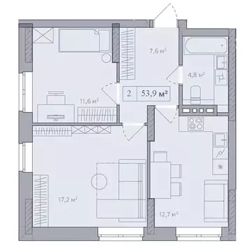 2-к кв. Башкортостан, Стерлитамак Солнечный мкр,  (53.9 м)