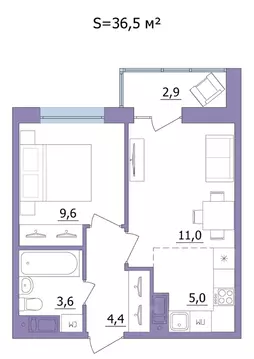 2-к кв. Карелия, Петрозаводск Перевалка-2 мкр,  (36.5 м)