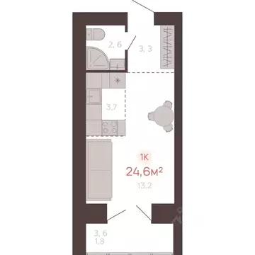 1-к кв. Алтайский край, Новоалтайск ул. Южсиба, 52А (24.6 м)