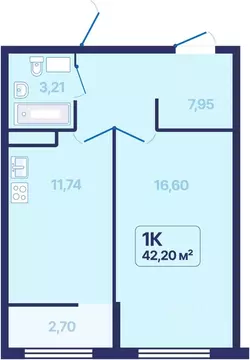1-к кв. Свердловская область, Екатеринбург просп. Космонавтов, 9 (42.2 ...
