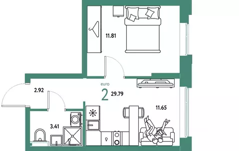 2-к кв. Свердловская область, Екатеринбург муниципальное образование, ...