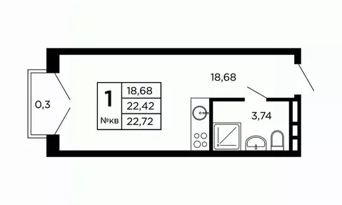 Студия Смоленская область, Смоленск проезд Маршала Конева, 32 (22.75 ...