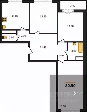 3-к кв. Воронежская область, Новоусманский район, пос. Отрадное ул. ...