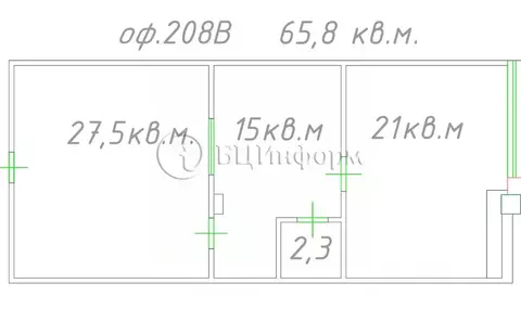 Офис в Санкт-Петербург Краснопутиловская ул., 69 (66 м)