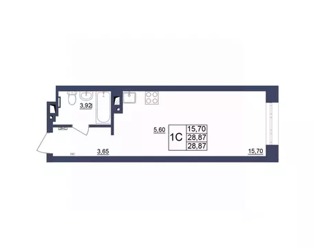 Студия Башкортостан, Уфа Космос жилой комплекс, лит1 (28.96 м)