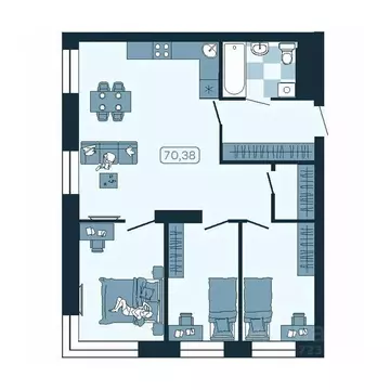 4-к кв. Приморский край, Владивосток ул. Борисенко (70.38 м)