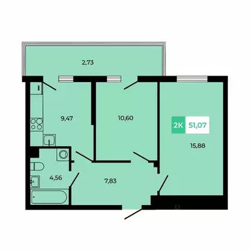 2-к кв. Ростовская область, Аксайский район, Щепкинское с/пос, пос. ...