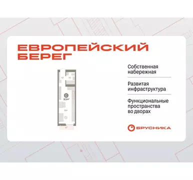 Квартира-студия: Новосибирск, Большевистская улица, 66 (32.88 м)