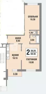 Продается 2-комнатная квартира