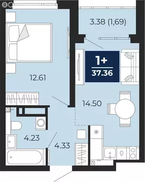 1-комнатная квартира: Тюмень, микрорайон Тюменская Слобода, ЖК Прео ...