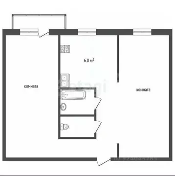 2-к кв. Ярославская область, Ярославский муниципальный округ, с. ...