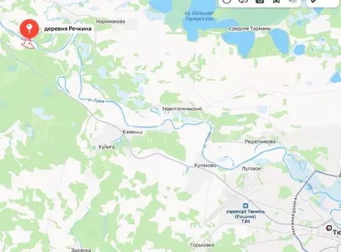 Участок в Тюменская область, Тюменский муниципальный округ, д. Речкина ...