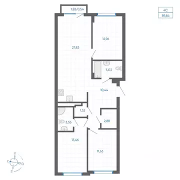 3-к кв. Челябинская область, Челябинский городской округ, пос. ...