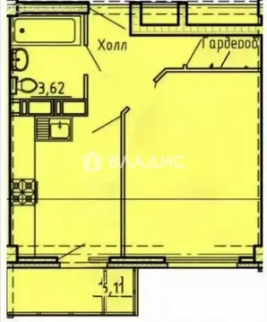 1-комнатная квартира: Пенза, улица Генерала Глазунова, 6 (33 м)