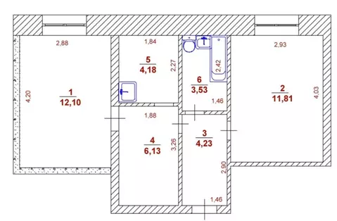 2-комнатная квартира: Ульяновск, проспект Нариманова, 85 (42 м)