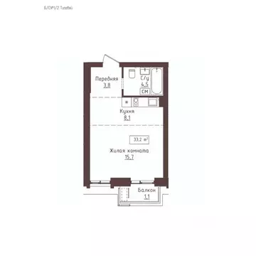 1-к кв. Алтайский край, Барнаул ул. Папанинцев, 155 (33.2 м)