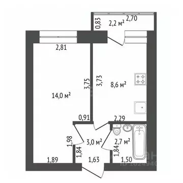 1-к кв. Башкортостан, Иглинский сельсовет, с. Иглино ул. Ворошилова, ...