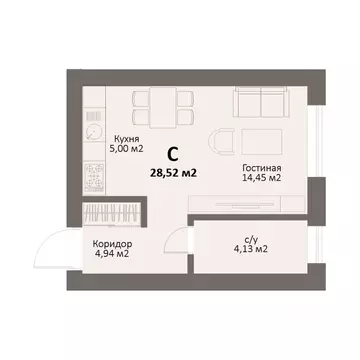 1-к кв. Челябинская область, Сосновский муниципальный округ, Поселок ...